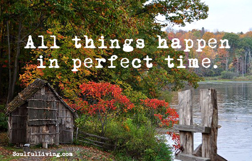 Everything happens in perfect time