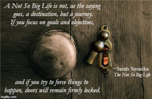 A quote from The Not So Big Life