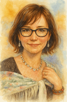 Sandra Lee Schubert watercolor portrait
